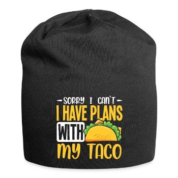 Tacos à propos d’une fête Tacos - Bonnet en jersey - noir - Devant
