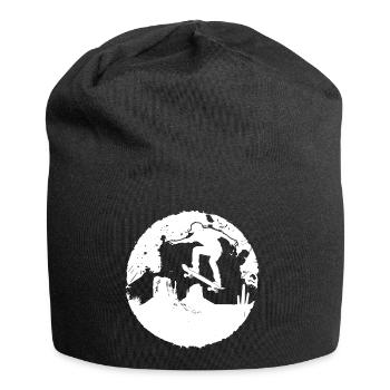 Skateboarder Drawing - Jersey Beanie - black - Front
