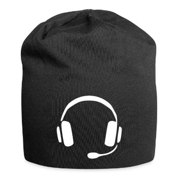 Cadeau casque audio - Bonnet en jersey - noir - Devant