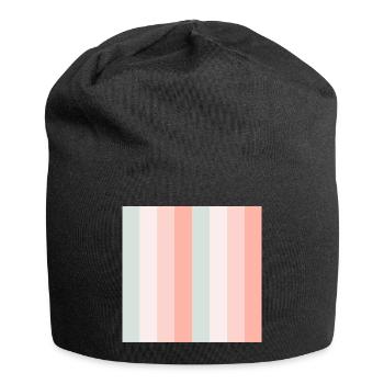 Palette de rayures verticales pastel - Bonnet en jersey - noir - Devant