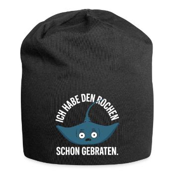 Rochen Schon Gebraten Stachelrochen Manta Rochen - Jersey-Beanie - Schwarz - Vorne