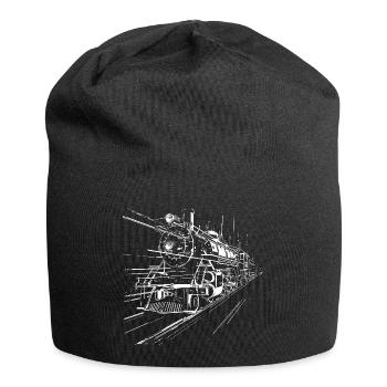 Train Sketch - Jersey Beanie - black - Front