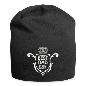 Best Dad in the World Emblem - Jersey Beanie - black - Front