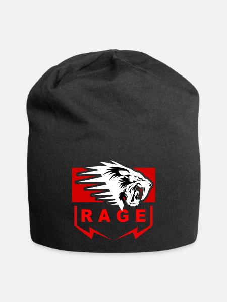 LÖWENWUT - Jersey-Beanie - Schwarz