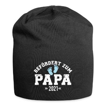 Papa 2021 - Jersey-Beanie - Schwarz - Vorne