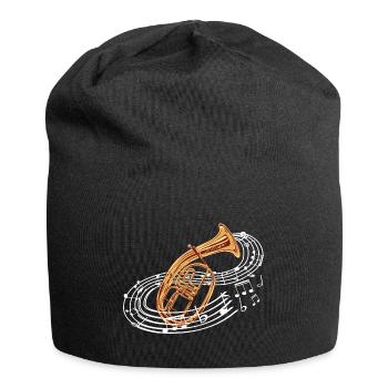 Musical instrument Tenor notes Tenor horn Barithorn - Jersey Beanie - black - Front