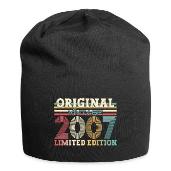 Original 2007 Vintage 2007 17th Birthday 2007 - Jersey Beanie - black - Front