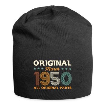 75ème anniversaire cadeau mari Original mars 1950 - Bonnet en jersey - noir - Devant