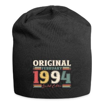 30. Geburtstag Vintage Februar Jahrgang 1994 - Jersey-Beanie - Schwarz - Vorne