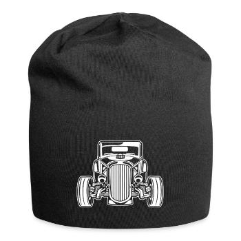 Hot Rod / Rat Rod 07_white - Jersey Beanie - black - Front