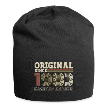 Original seit 1983 Jahrgang Geburtstag Geschenk - Jersey-Beanie - Schwarz - Vorne
