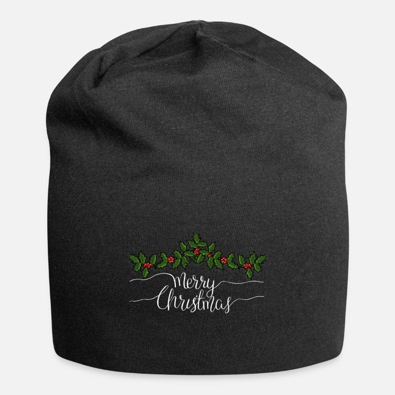 Frohe Weihnachten Weihnachtsgeschenk - Jersey-Beanie - Schwarz
