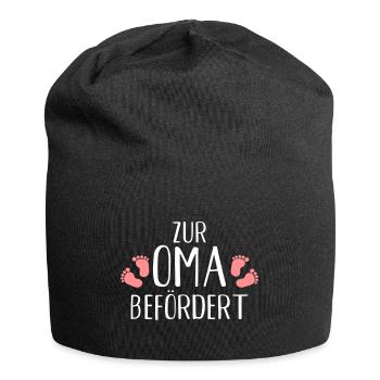 Oma - Jersey-Beanie - Schwarz - Vorne