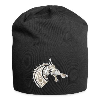 Fenriswolf, Fenrir, Wolf, nordischen Mythologie - Jersey-Beanie - Schwarz - Vorne
