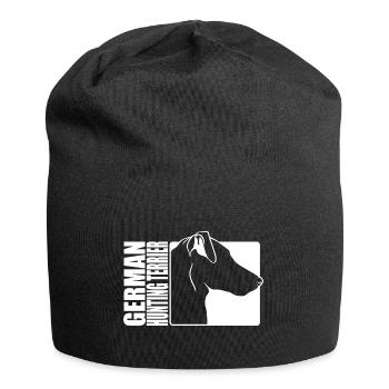 Profil de Terrier de Chasse Allemand Chiens Chien Wilsigns - Bonnet en jersey - noir - Devant