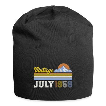 66th Birthday Original July 1958 Born 1958 - Jersey Beanie - black - Front