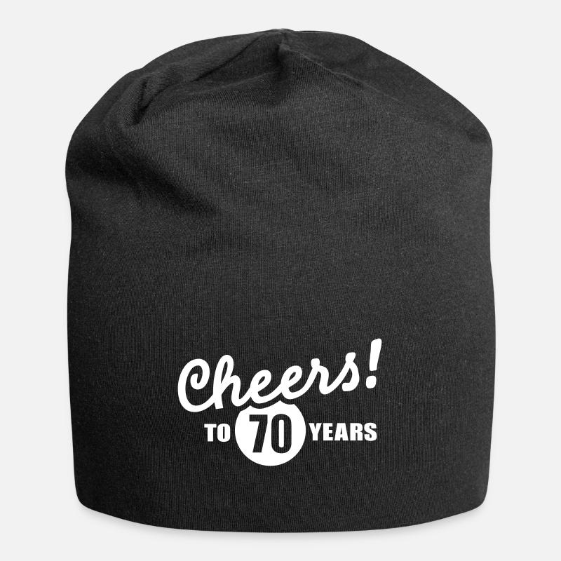 70th Birthday - Jersey Beanie - black