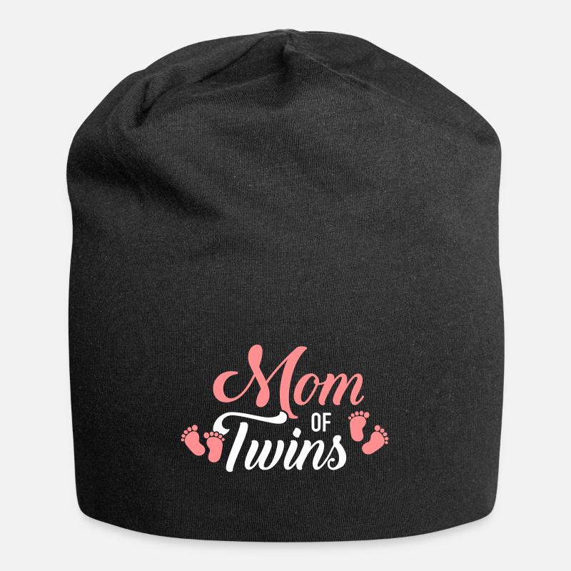 Zwillinge - Jersey-Beanie - Schwarz