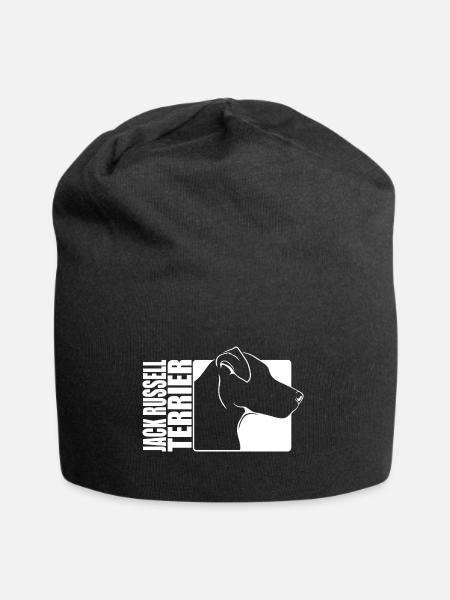 Jack Russell Terrier Profil Hunde Hund Wilsigns - Jersey-Beanie - Schwarz
