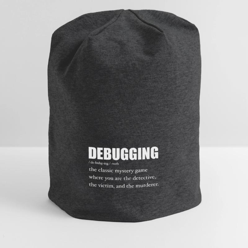 Programmer Debugging Definition Funny IT Developer Jersey Beanie