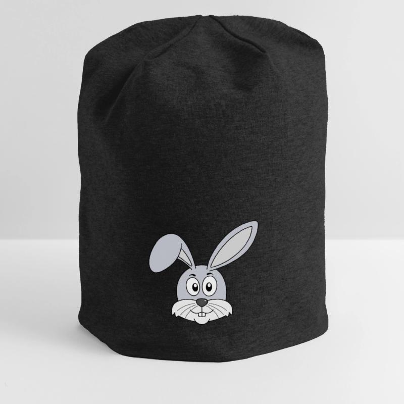 Rabbit Easter Rabbit Teeth Rabbits Easter Jersey Beanie