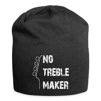 Bass und kein Treble - Gitarrrenhals mit Spruch - Jersey Beanie - black - Front