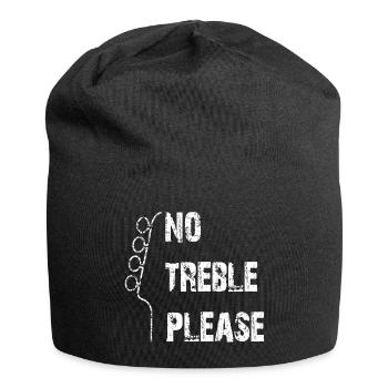 Bass und kein Treble - Gitarrrenhals mit Spruch - Jersey Beanie - black - Front