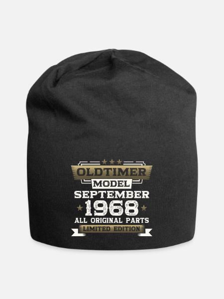 55. Geburtstag Oldtimer September Jahrgang 1968 - Jersey-Beanie - Schwarz