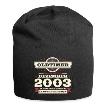 20. Geburtstag Oldtimer Dezember Jahrgang 2003 - Jersey-Beanie - Schwarz - Vorne