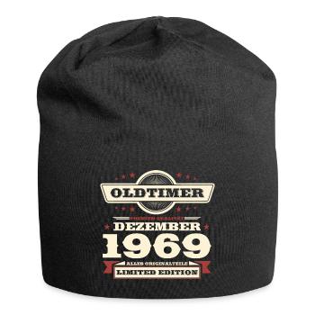 54. Geburtstag Oldtimer Dezember Jahrgang 1969 - Jersey-Beanie - Schwarz - Vorne