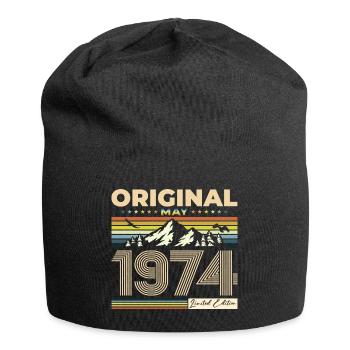 Original Mai 1974 Millésime 1974 Anniversaire 1974 - Bonnet en jersey - noir - Devant