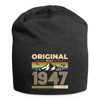 Original Mai 1947 Jahrgang 1947 Geburtstag 1947 - Jersey-Beanie - Schwarz - Vorne