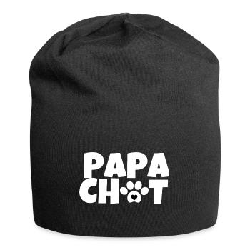 papa chat - Bonnet en jersey - noir - Devant