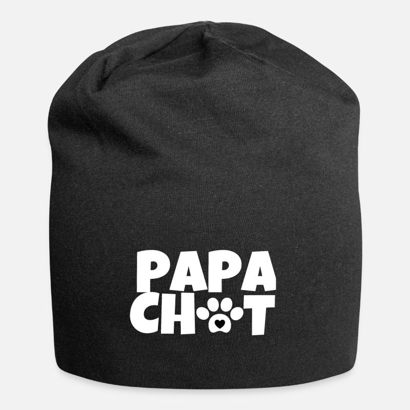 papa chat - Bonnet en jersey - noir