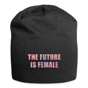 Pour les femmes fortes: l'avenir est féminin, rose - Bonnet en jersey - noir - Devant
