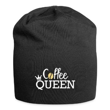 Kaffee - Jersey-Beanie - Schwarz - Vorne