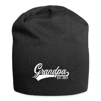 Opa 2021 - Jersey-Beanie - Schwarz - Vorne
