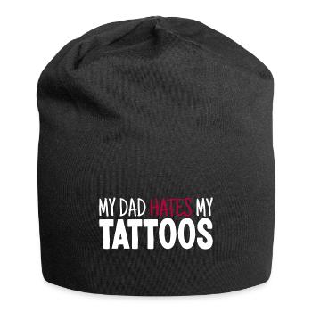 Mon père déteste mes tatouages tatoueur amant - Bonnet en jersey - noir - Devant