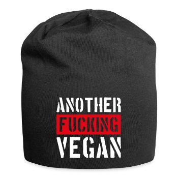 ANOTHER FUCKING VEGAN VEGANER - Jersey-Beanie - Schwarz - Vorne