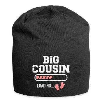 Große Cousine - Jersey-Beanie - Schwarz - Vorne