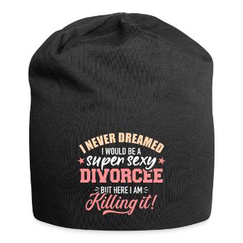 Scheidung - Jersey-Beanie - Schwarz - Vorne