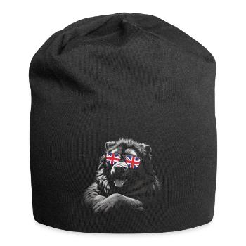 Chien de berger du Caucase Drapeau de l’Angleterre - Bonnet en jersey - noir - Devant