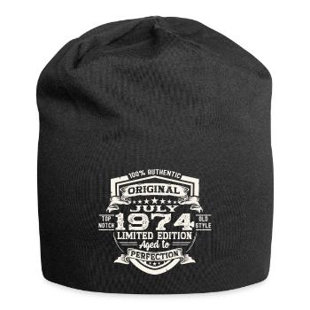 49th Birthday Man Original July Vintage 1974 - Jersey Beanie - black - Front