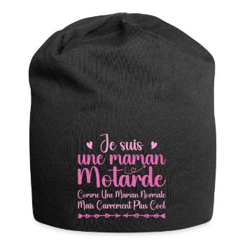 Fête des Mères - Maman Motarde Cool - Bonnet en jersey - noir - Devant