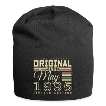 Cadeau Anniversaire Mai 1985, Gift May 1985 - Bonnet en jersey - noir - Devant