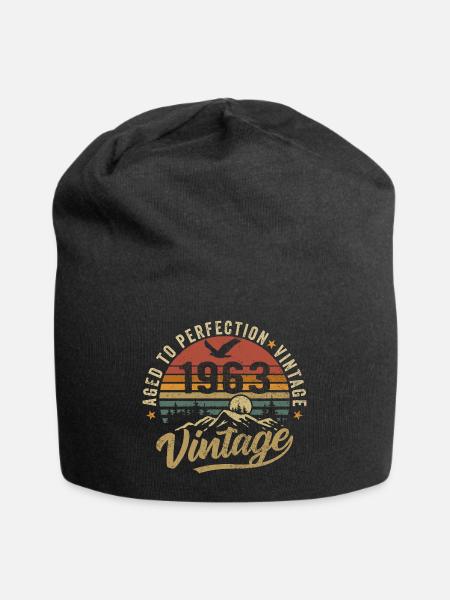 Jahrgang 1963 geboren Legende Geburtstag Geschenk - Jersey-Beanie - Schwarz