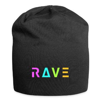 Techno Rave Festival Electro Music Raver - Jersey Beanie - black - Front