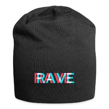 Techno Rave Electro Musik Trance House Festival - Jersey-Beanie - Schwarz - Vorne