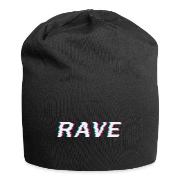 Techno Rave Festival Electro Musik Raver - Jersey-Beanie - Schwarz - Vorne
