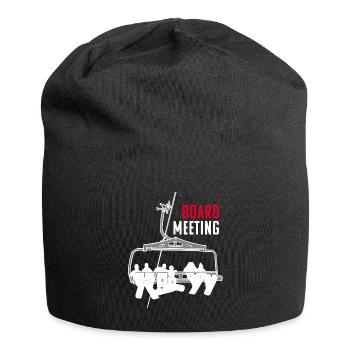 Board Meeting Snowboarding Outfit Apres Ski Party - Jersey-Beanie - Schwarz - Vorne